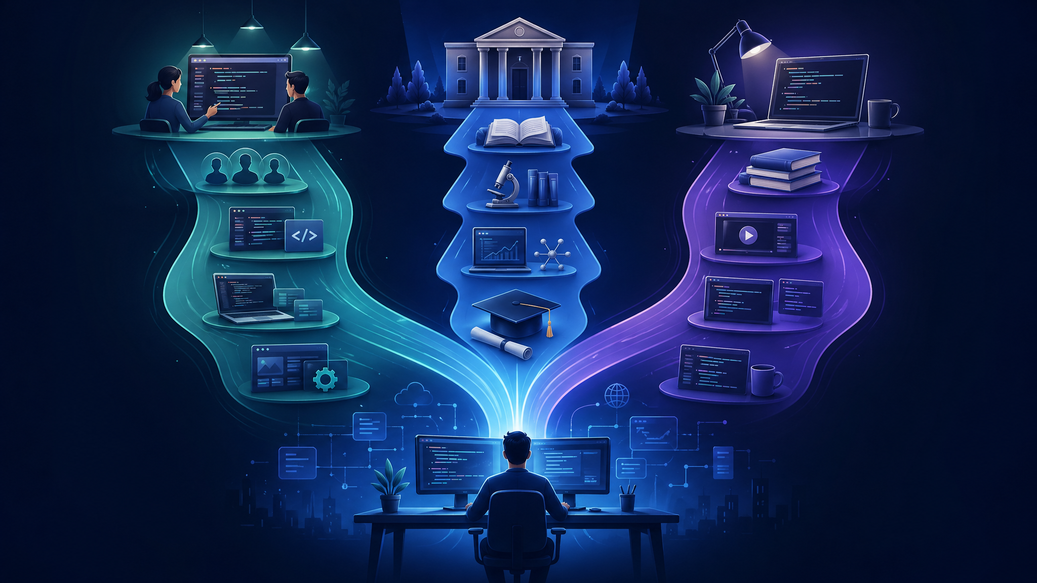 Bootcamp, đại học hay tự học, đâu là con đường tốt nhất để trở thành Software Engineer?