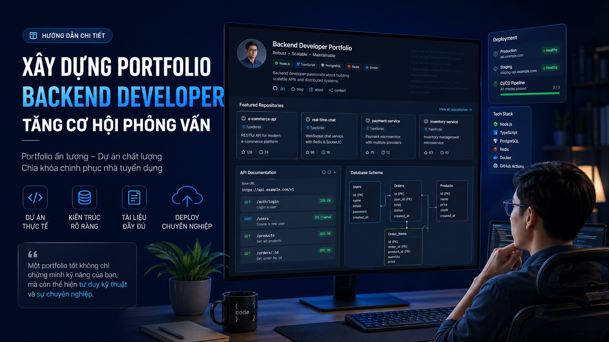 Cách xây dựng portfolio Backend Developer giúp tăng cơ hội phỏng vấn