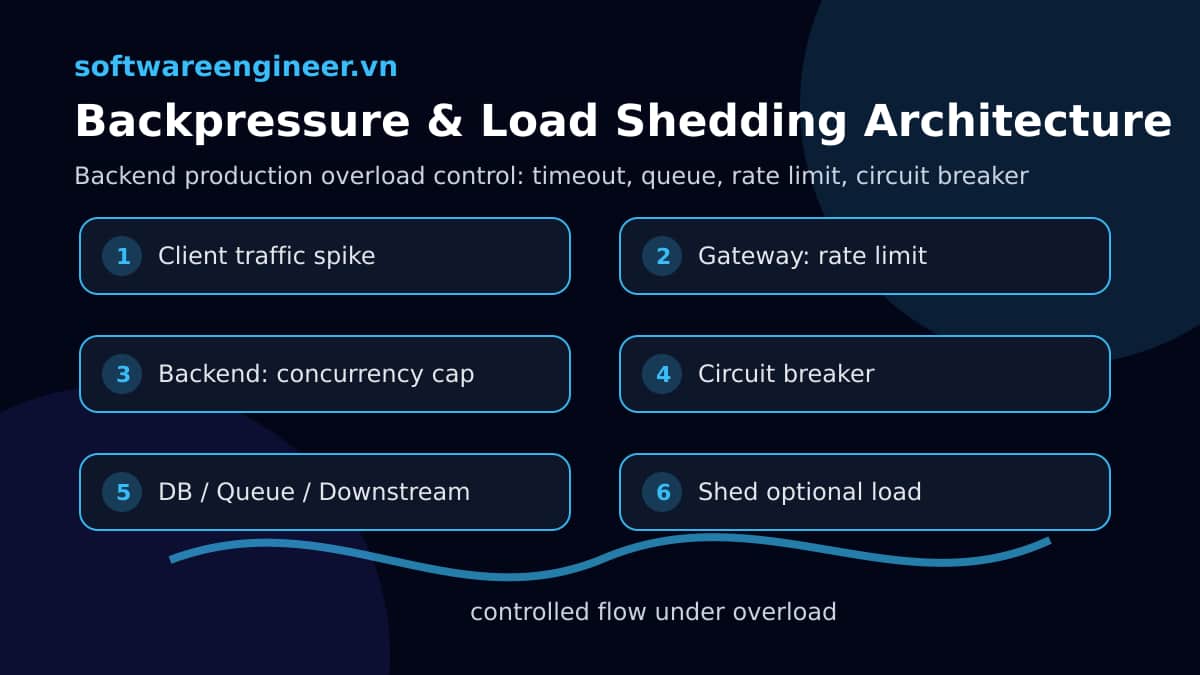 Backpressure và Load Shedding trong Backend: giữ hệ thống sống khi traffic vượt ngưỡng