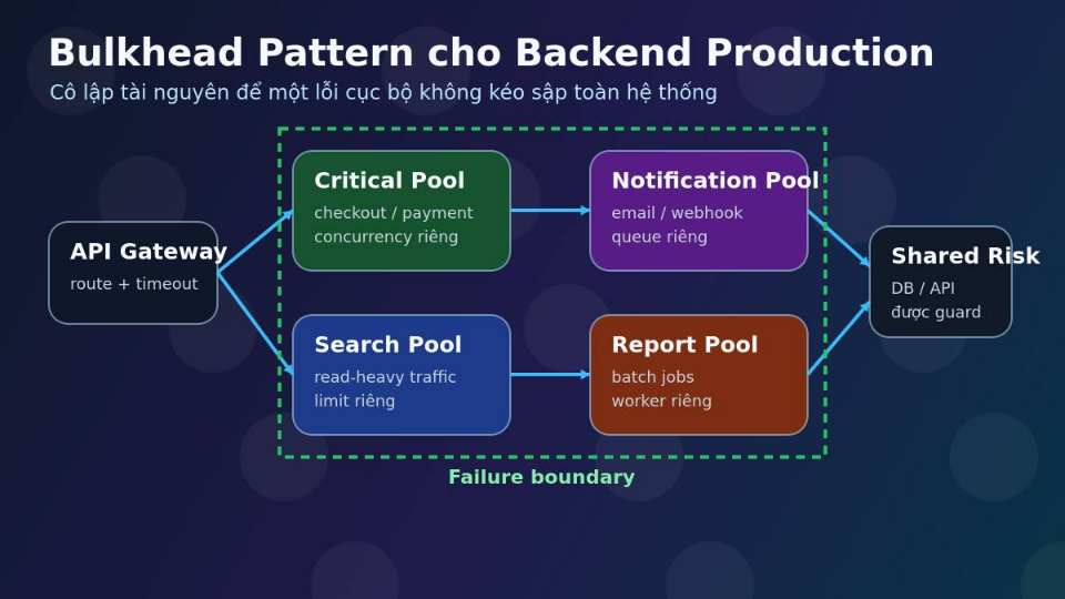 Bulkhead Pattern trong Backend: cô lập lỗi để hệ thống production không sập dây chuyền
