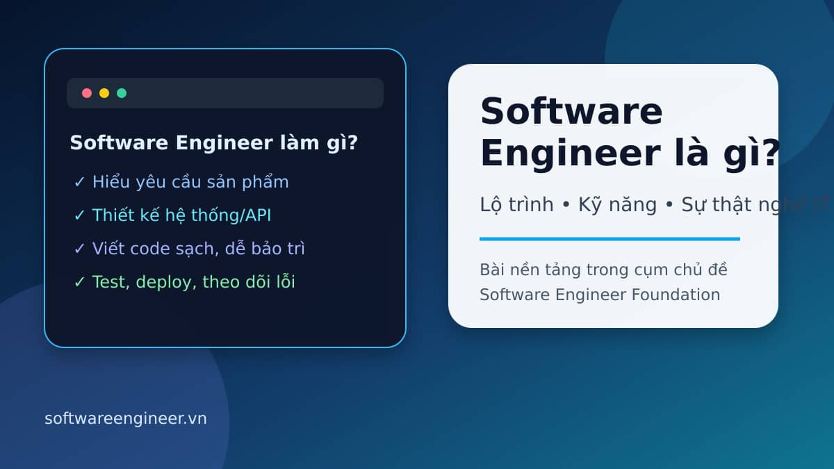 Software Engineer là gì? Lộ trình, kỹ năng và sự thật nghề IT
