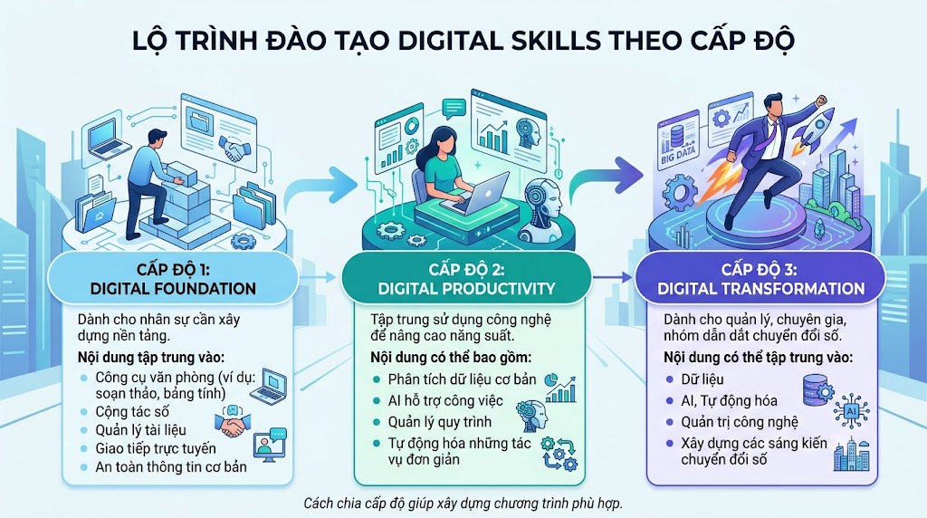 Xây dựng lộ trình đào tạo Digital Skills theo cấp độ