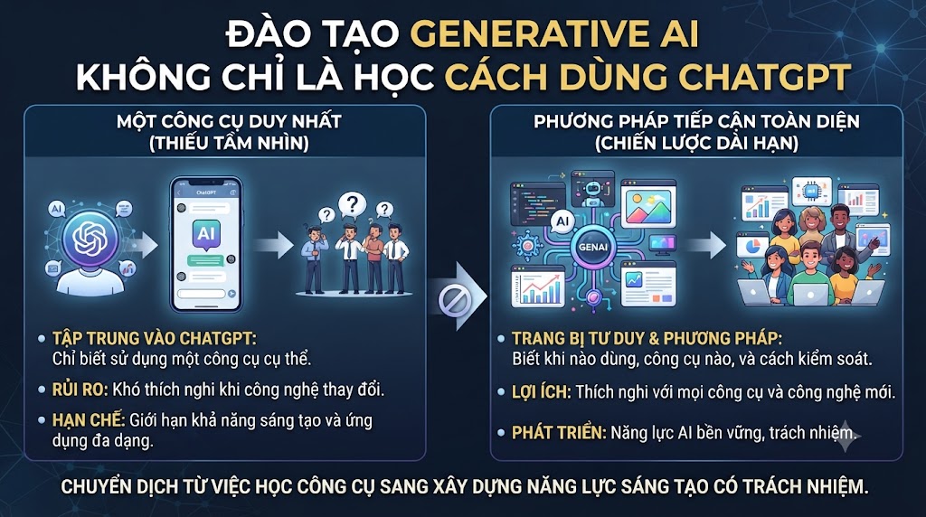 Đào tạo Generative AI không chỉ là học cách dùng ChatGPT